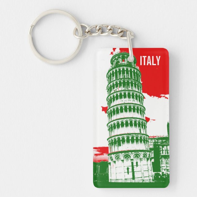 Italy | The Leaning Tower of Pisa Keychain (Front)