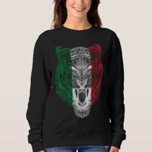 Italy Tiger Italian Flag Tiger Sweatshirt