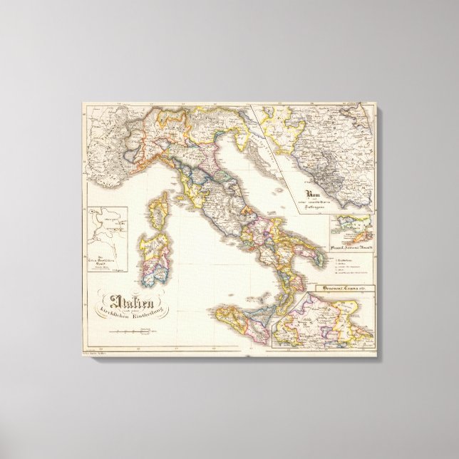 Italy to his ecclesiastical division canvas print (Front)