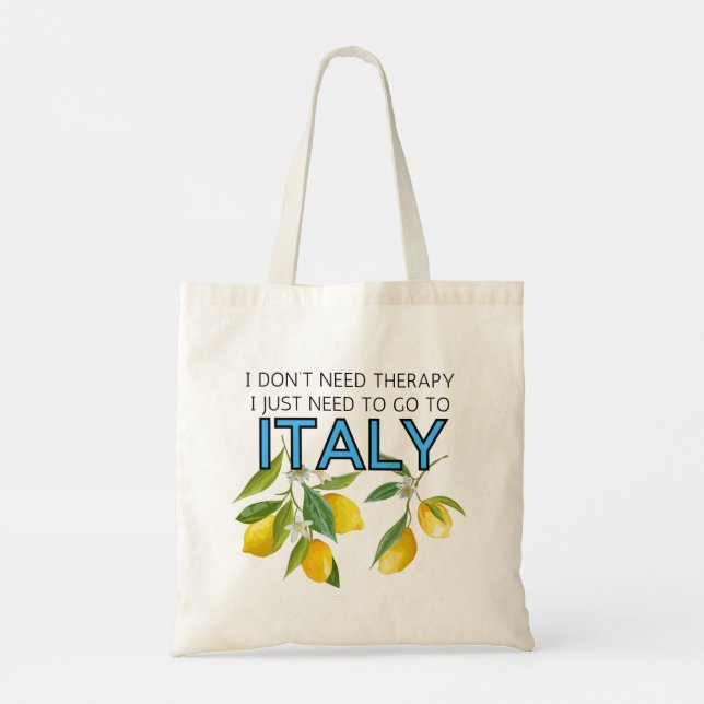 Italy Tote Bag,  (Back)