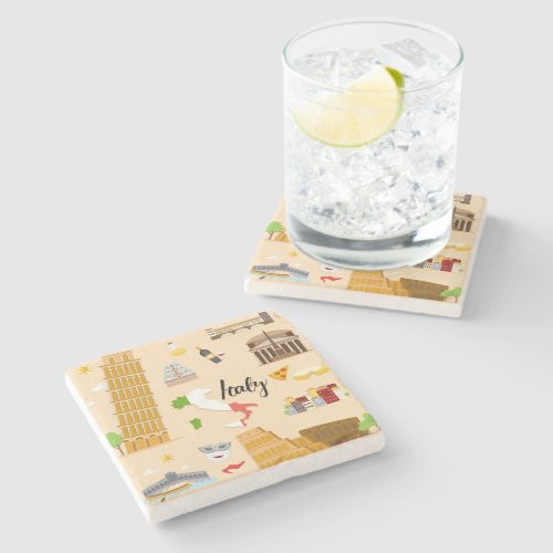 Italy Travel Collection Stone Coaster