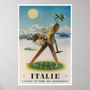 Italy Travel Poster Italian Art Hiking Prints