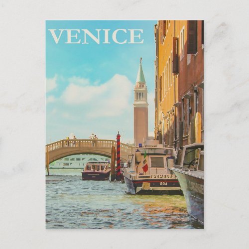 Italy Travel Poster Postcard