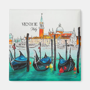Italy Travel - VENICE watercolor souvenir Magnet