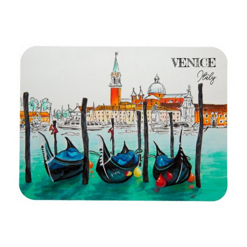 Italy Travel _ VENICE watercolor souvenir Magnet