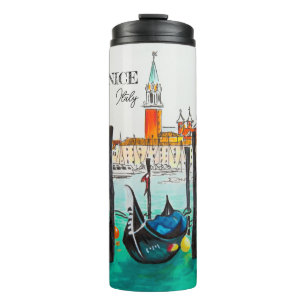 Italy Travel - VENICE watercolor souvenir Thermal Tumbler