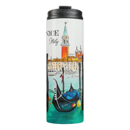 Italy Travel _ VENICE watercolor souvenir Thermal Tumbler