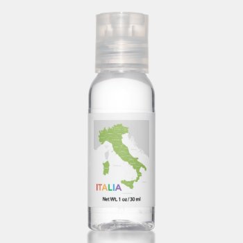 Italy Trip Gift Travel Map  Hand Sanitizer by LaurEvansDesign at Zazzle