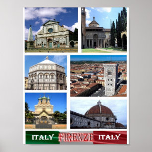 Italy - Tuscany - Florence - Mosaic - Poster