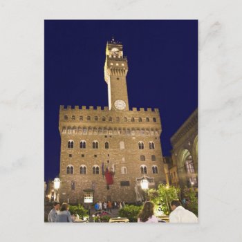 Italy  Tuscany  Florence. Nighttime Dining Postcard by takemeaway at Zazzle