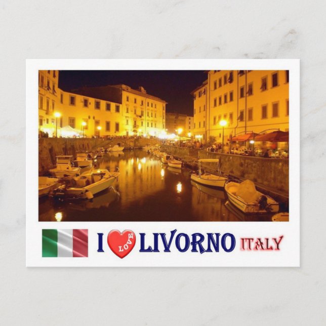 Italy - Tuscany - Livorno - I Love - Postcard (Front)