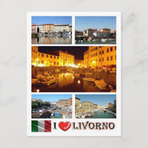 Italy - Tuscany - Livorno - Mosaic - Postcard