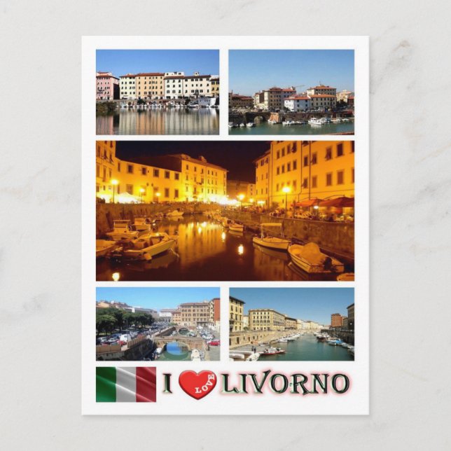 Italy - Tuscany - Livorno - Mosaic - Postcard (Front)