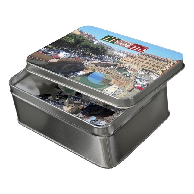 Italy - Tuscany - Livorno - Scali delle Pietre - Jigsaw Puzzle (Lid Open)
