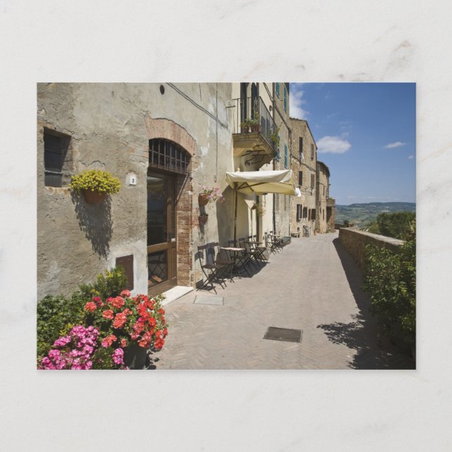 Italy, Tuscany, Pienza. Outer walkway around Postcard (Front)