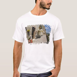 Italy, Tuscany, Pienza. Outer walkway around T-Shirt
