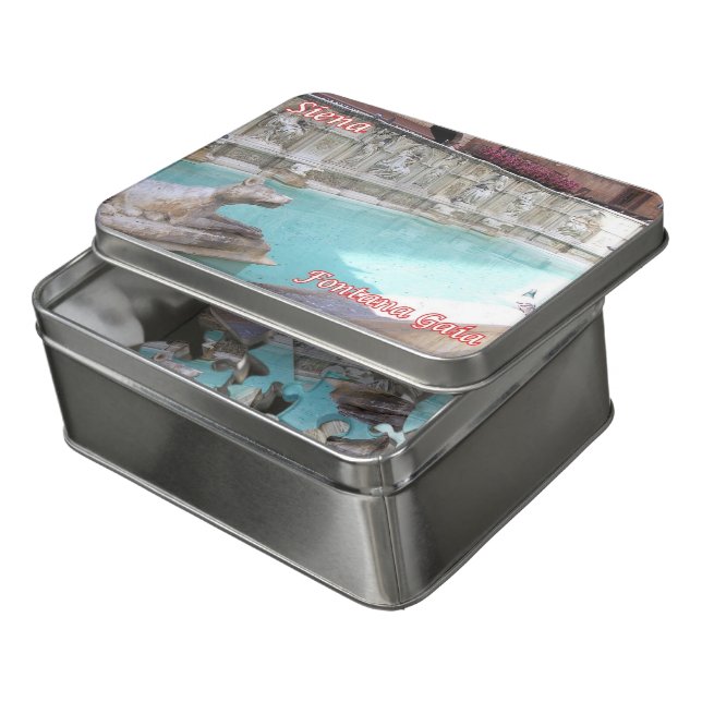Italy - Tuscany - Siena - Gaia Fountain - Jigsaw Puzzle (Lid Open)