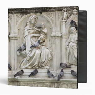 Italy, Tuscany, Sienna. Statues and birds on 3 Ring Binder