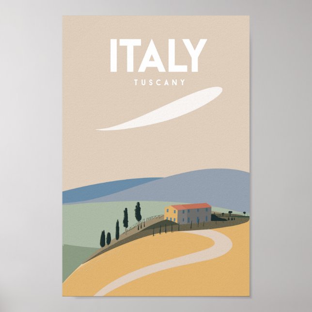 Italy Tuscany travel poster (Front)
