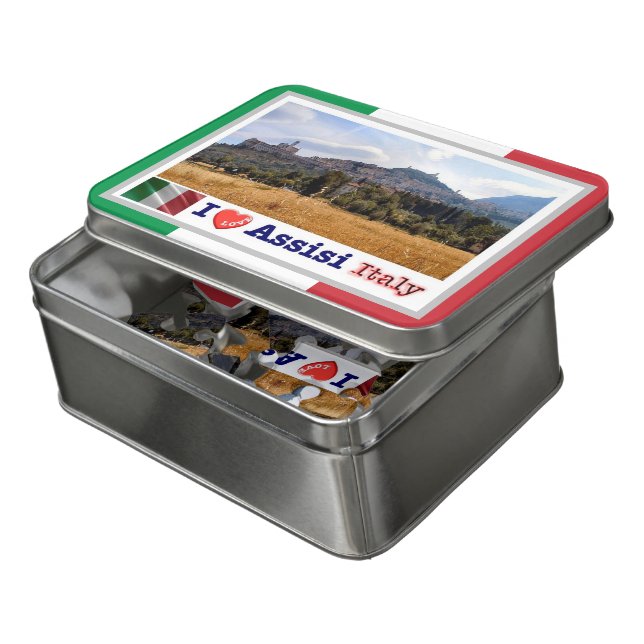 Italy - Umbria - Assisi - I Love - Jigsaw Puzzle (Lid Open)