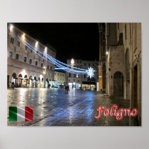Italy - Umbria - Foligno - Republic square - Poster
