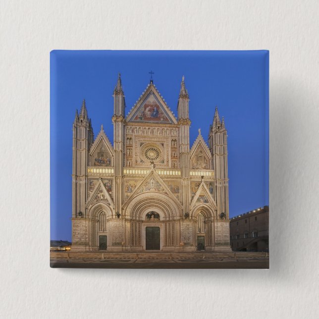 Italy, Umbria, Orvieto, Orvieto Cathedral Pinback Button (Front)