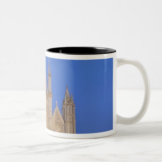 Italy, Umbria, Orvieto, Orvieto Cathedral Two-Tone Coffee Mug (Right)