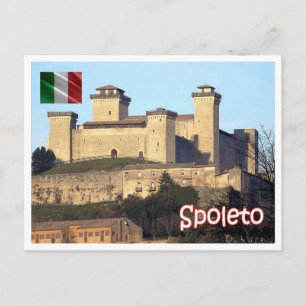 Italy - Umbria - Spoleto - The Rocca Albonoziana - Postcard