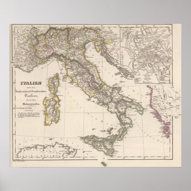 Italy under the Saxon Poster (Front)