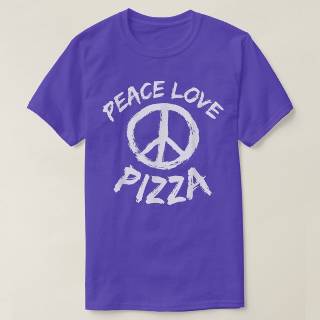 Italy Vacation Culinary Ristorante Peace Love Pizz T-Shirt (Design Front)
