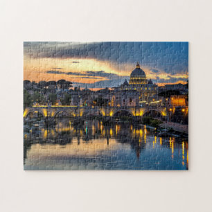 Italy, Vatican City view at night Jigsaw Puzzle