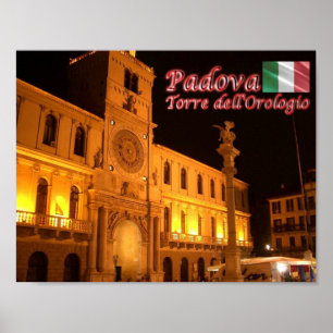 Italy - Veneto - Padova - Clock Tower - Poster