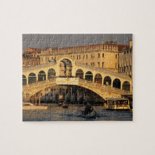 Italy, Veneto, Venice, Canal Grande and Rialto Jigsaw Puzzle