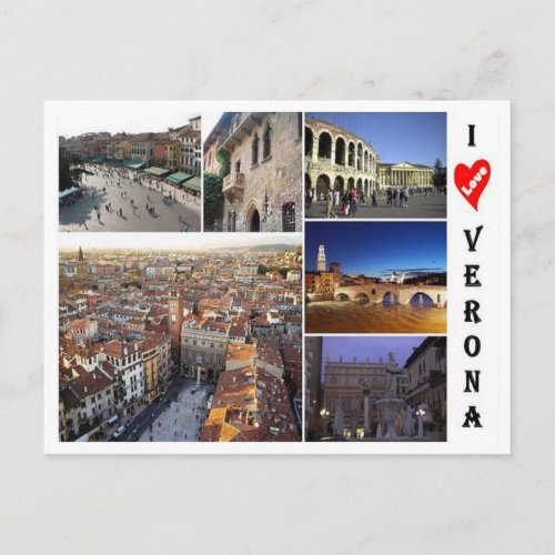 Italy _ Veneto _ Verona _ I Love _ Postcard