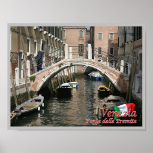Italy - Venice - Bridge of the Hermits - Poster