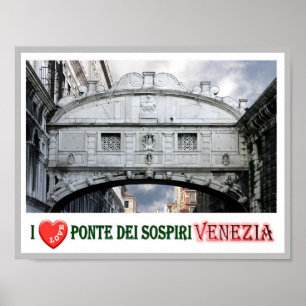 Italy - Venice - Bridge Palace of Sighs - Poster