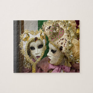 Italy, Venice, Burano Island. Woman dressed in Jigsaw Puzzle
