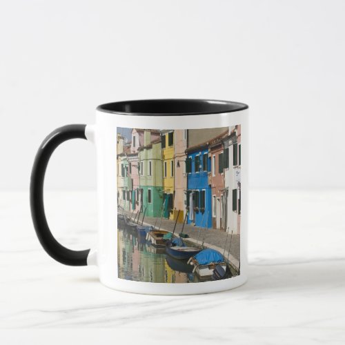 Italy Venice Burano Multicolored houses along 2 Mug