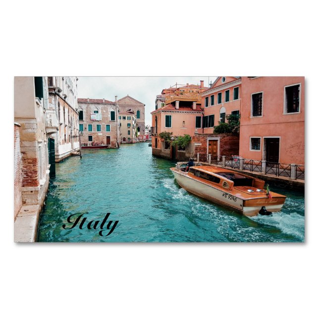 Italy Venice   Business Card Magnet (Front)