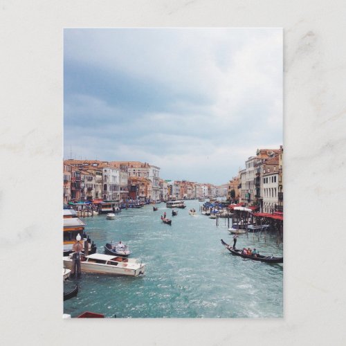 Italy Venice Canal Photo Postcard