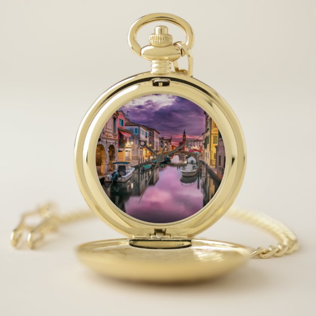 Italy Venice Canal Pocket Watch (Inside)