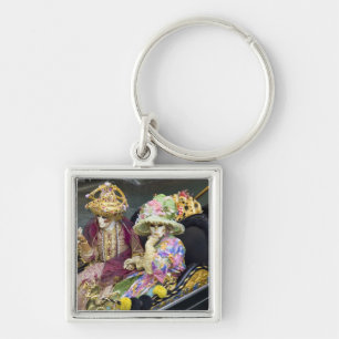 Italy, Venice. Couple dressed in costumes for Keychain