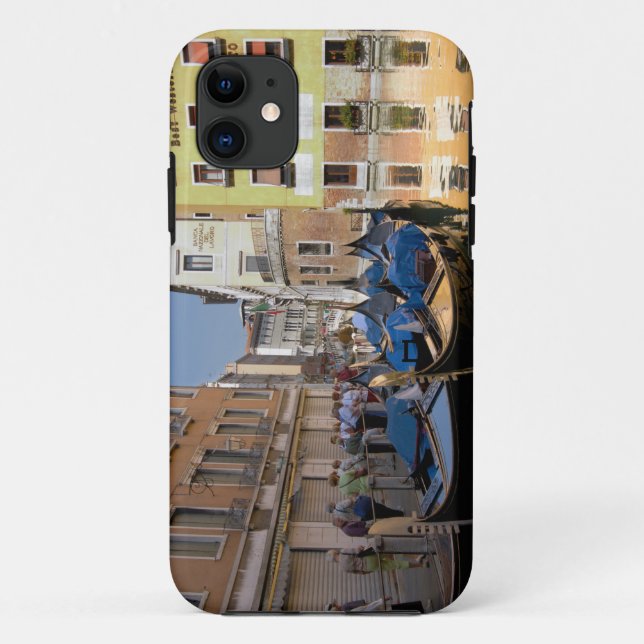 Italy, Venice, gondolas moored along canal Case-Mate iPhone Case (Back)