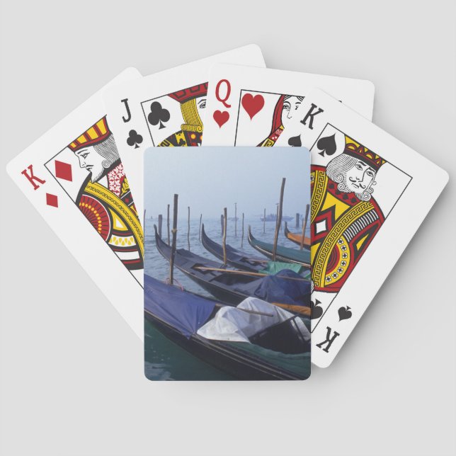 Italy, Venice. Gondolas. Poker Cards (Back)