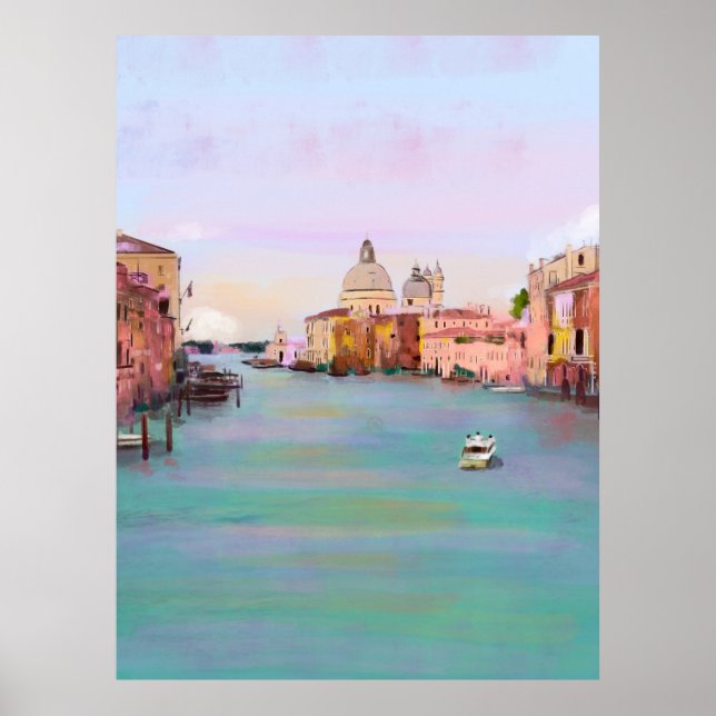 Italy Venice grand canal  painting  Poster (Front)