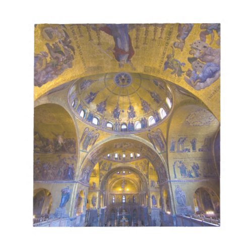 Italy Venice Interior of St Marks Cathedral Notepad