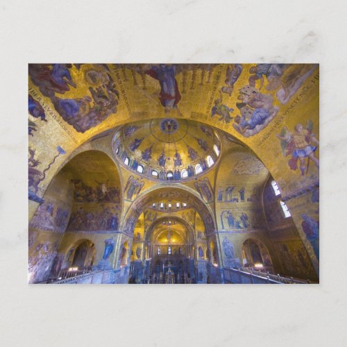 Italy Venice Interior of St Marks Cathedral Postcard