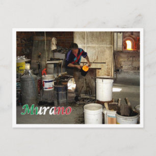 Italy - Venice - Murano furnace - Postcard