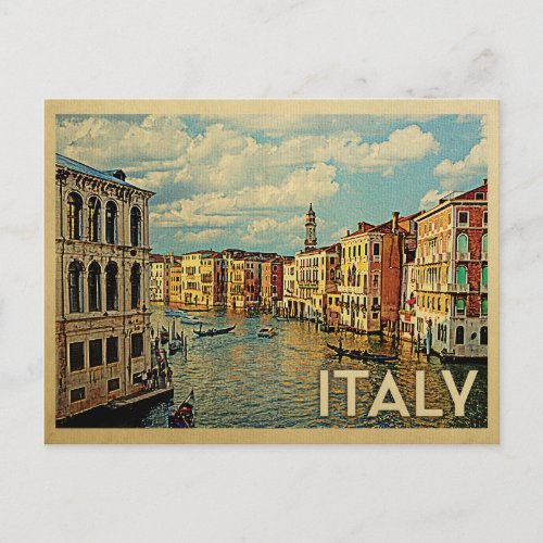 Italy Venice Postcard Vintage Travel