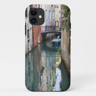 Italy, Venice, Reflections and Small Bridge of iPhone 11 Case